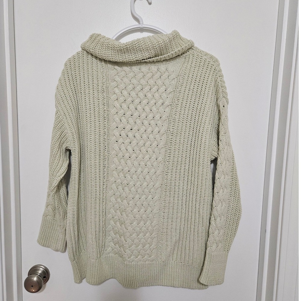 Haven Well Within Cable Knit Cowl Neck Sweater Womens Large Cotton Blend
